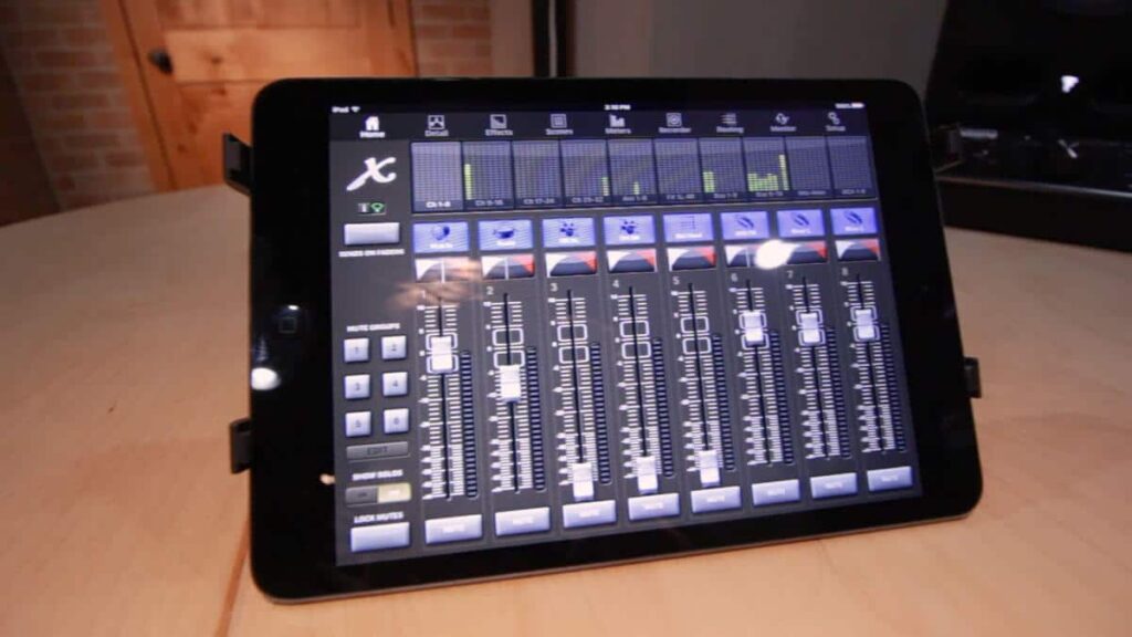 You can control your mix with an iPad on stage - X32 rack