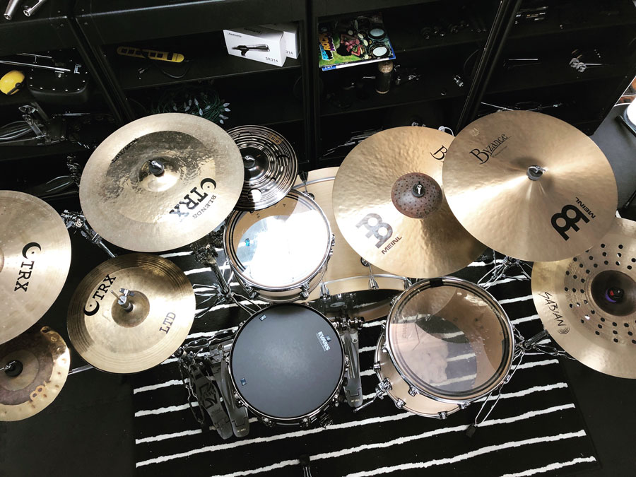 Wyatt Stav Drum Kit From Above