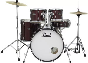 5) Pearl Roadshow 5-Piece Complete Drum Set