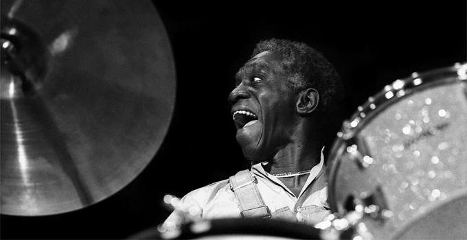 Art Blakey Playing Drums