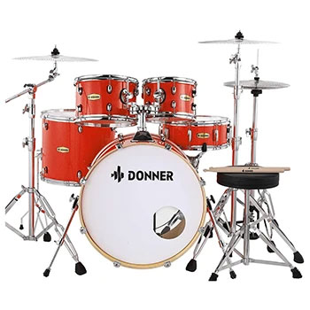 2) Donner DDS-520 5-Piece Hybrid Drum Set