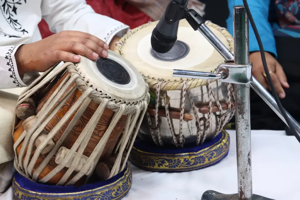 Person playing tabla